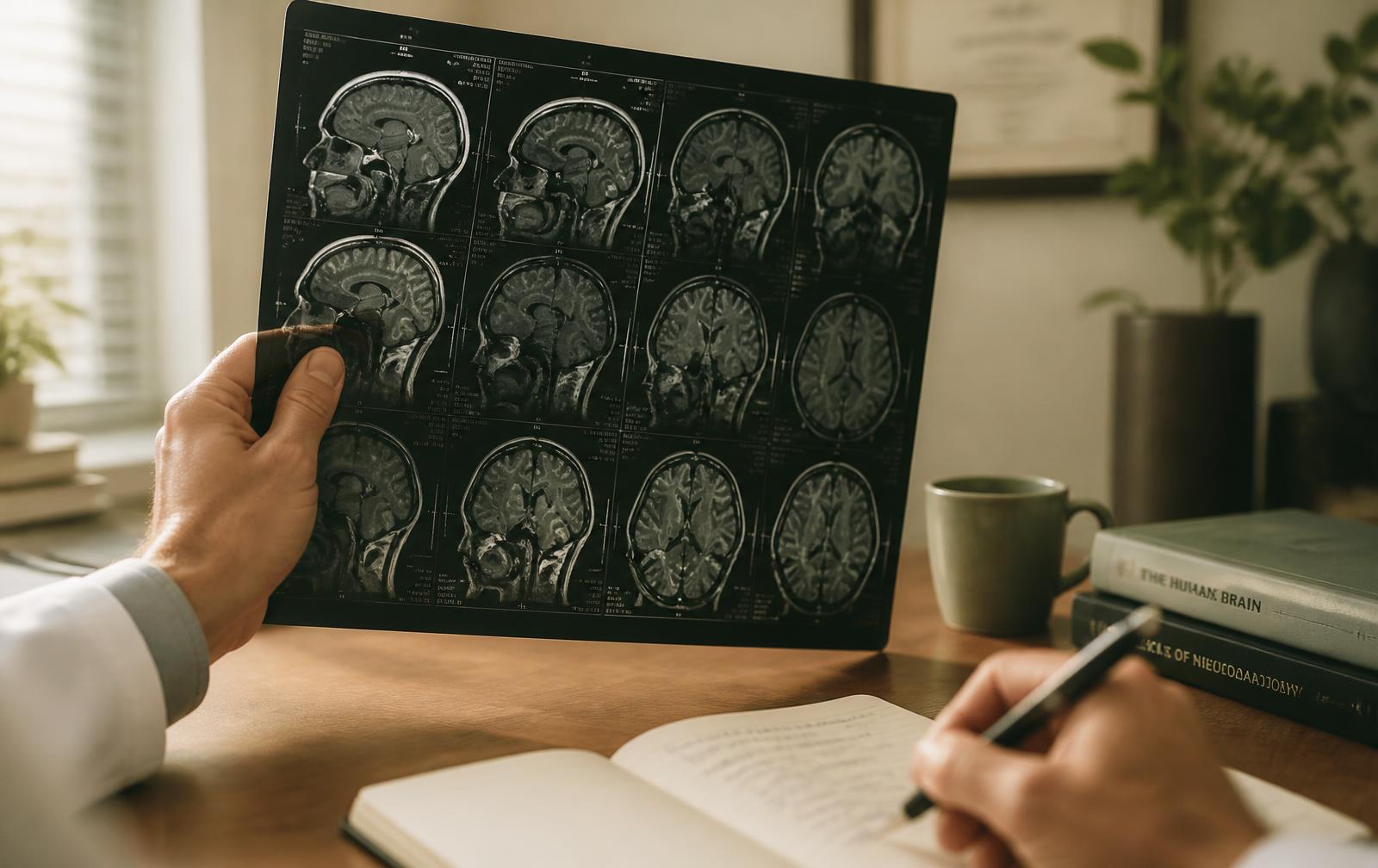 Reviewing brain MRI and cerebral venous imaging on a diagnostic workstation